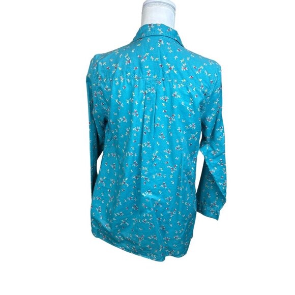 Talbots floral blouse, size Medium Petite, buttons, boho, summer, beach - Picture 6 of 9